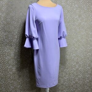 Calvin Klein Lavender Long Sleeve Dress